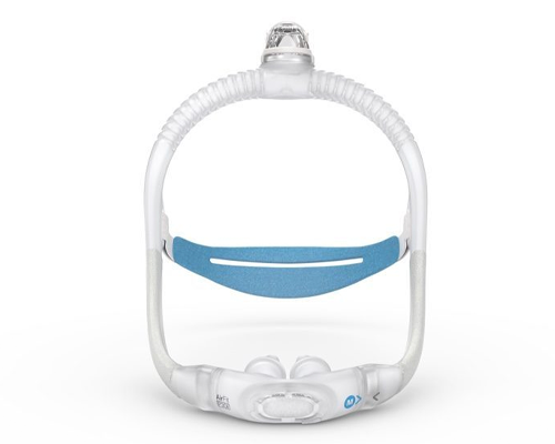 ResMed AirFit P30i nasal pillow CPAP mask on a white background.