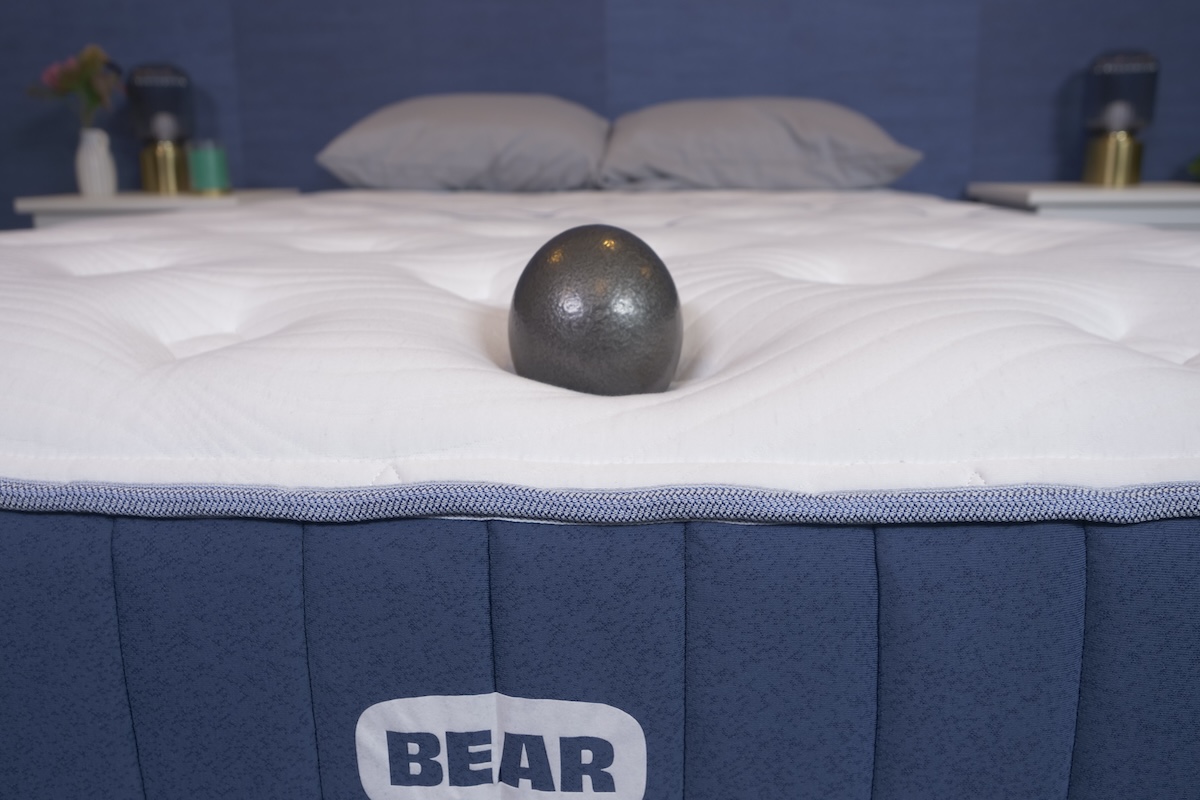 The Bear Elite Hybrid has a plush quilted pillow top.