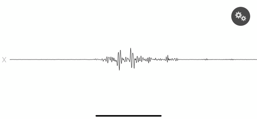 Seismograph lines showing minimal bounce on the Nectar Premier mattress.