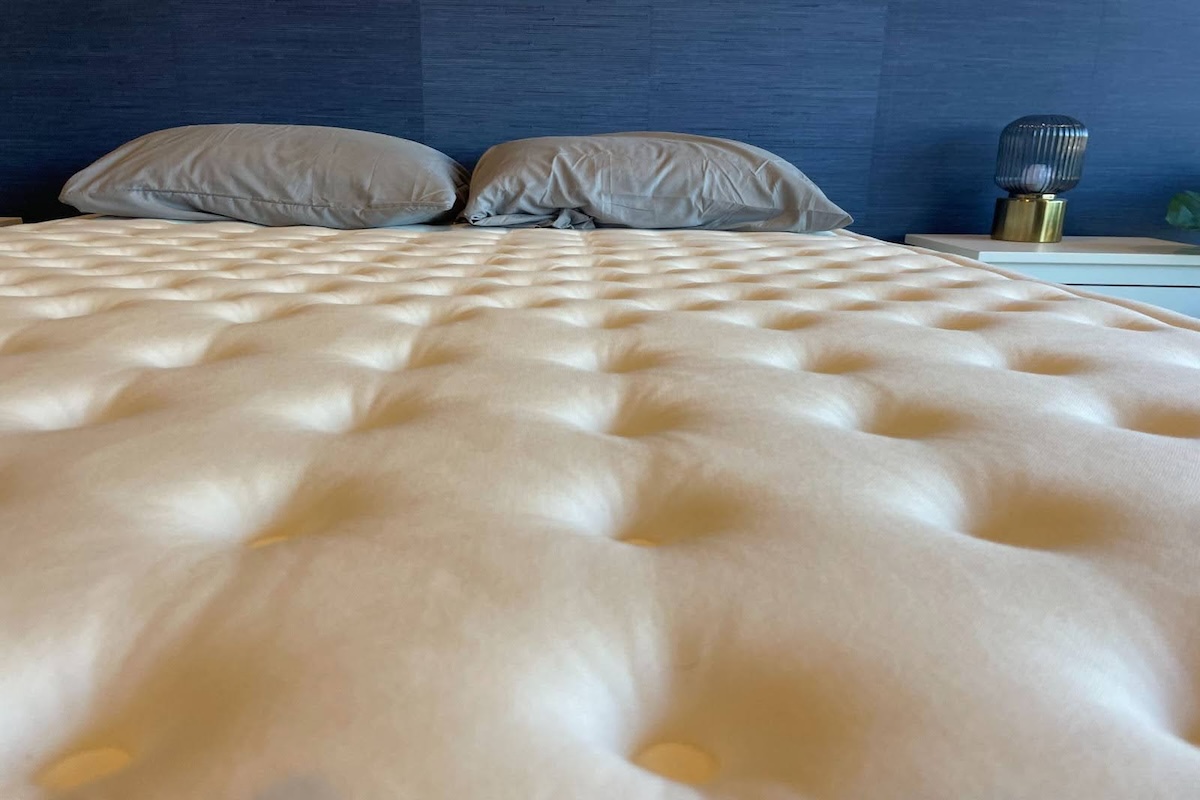 The textured surface of the Cloverlane Foam Premium Plush mattress
